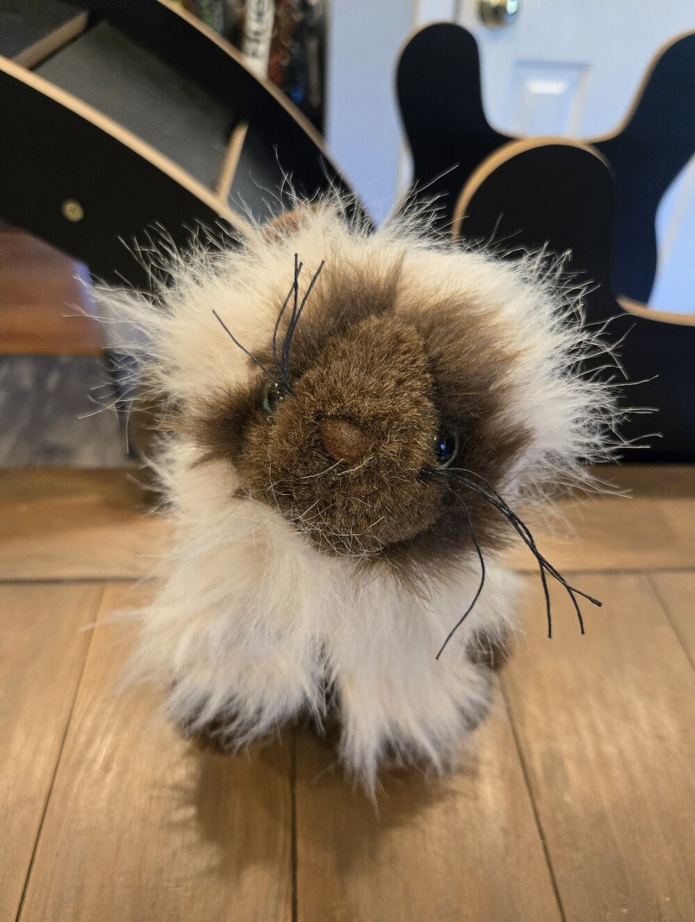 GANZ Webkinz Brown and Cream Siamese Fluffy Plush Cat